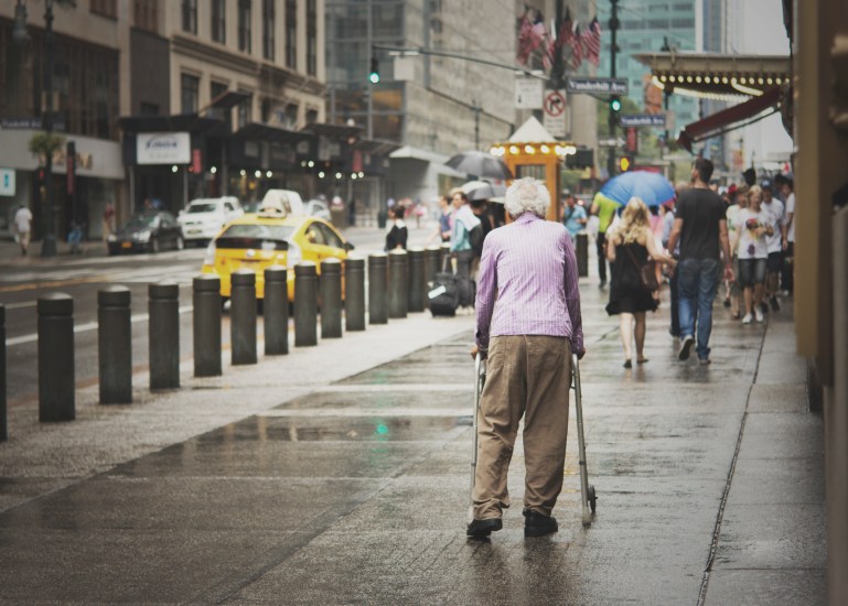 Alone on the street 